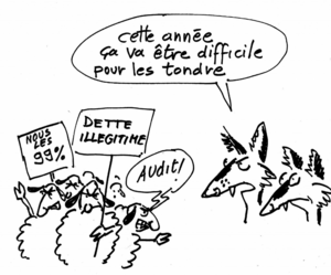 dette illégitime - ça va être difficile pour nous tondre